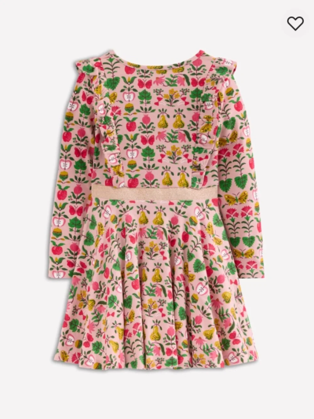 Mini Boden - Pink Autumn Tapestry Cora Twirly Jersey Dress, Size 8-9y